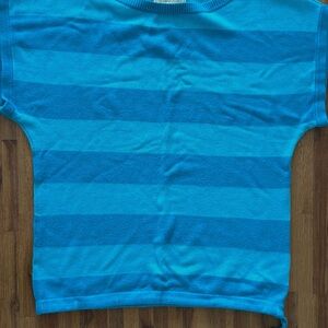 Michael Kors Blue Striped Short Sleeve Tee